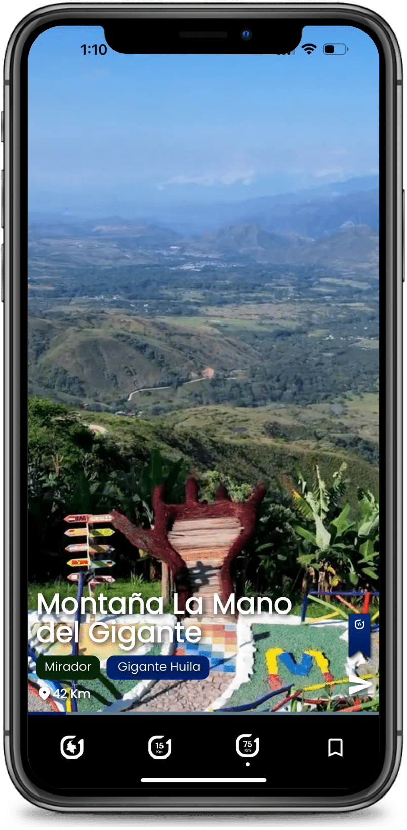 UnMinuto mirador Montaña la Mano del Gigante Gigante Huila